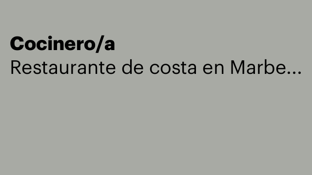 Cocinero/a
