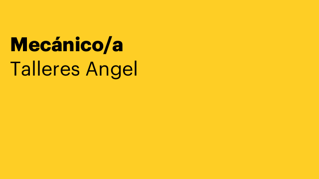 Mecánico/a