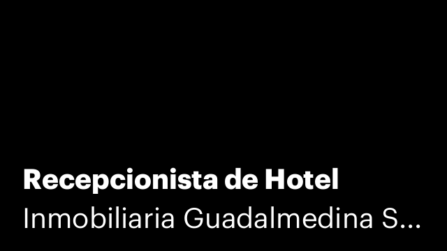 Recepcionista de Hotel