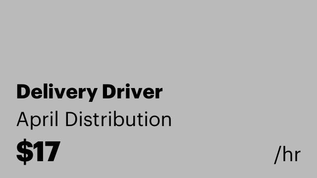 Delivery Driver