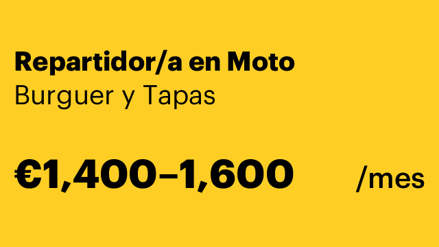 Repartidor/a en Moto