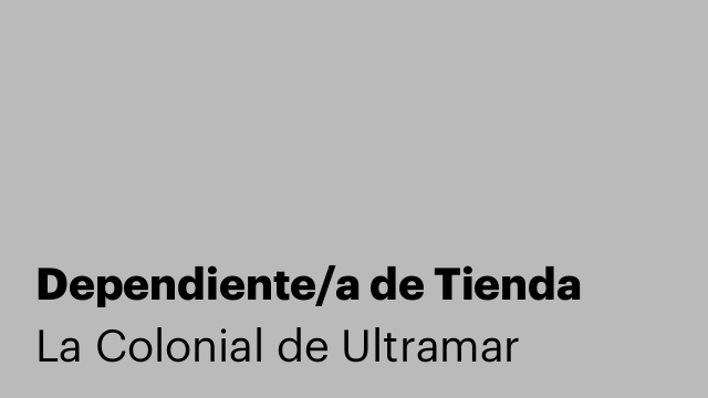 Dependiente/a de Tienda