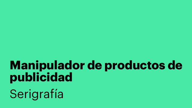 Manipulador de productos de publicidad