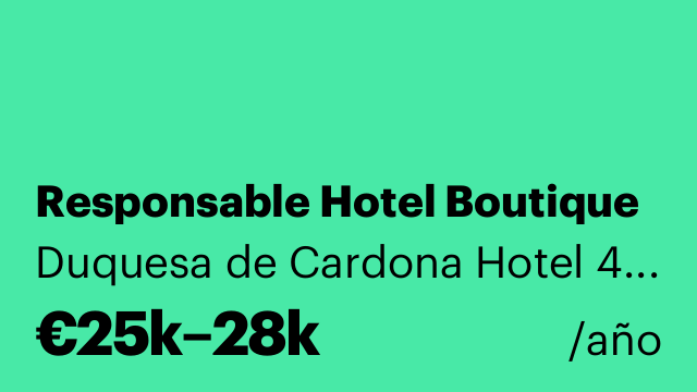 Responsable Hotel Boutique