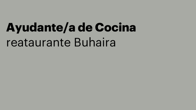 Ayudante/a de Cocina