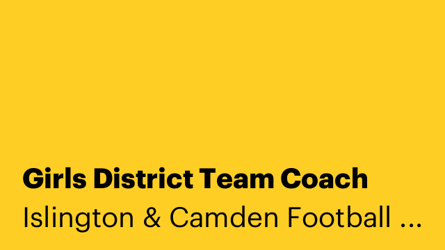 Girls District Team Coach