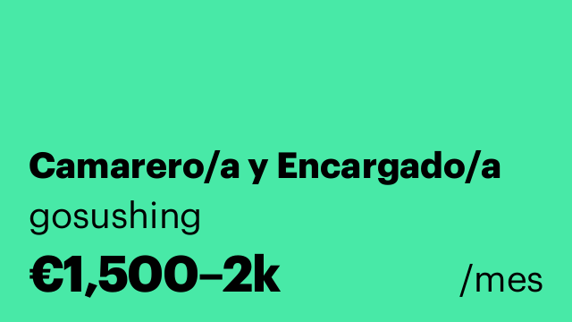 Camarero/a y Encargado/a