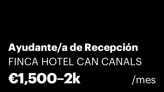 Ayudante/a de Recepción
