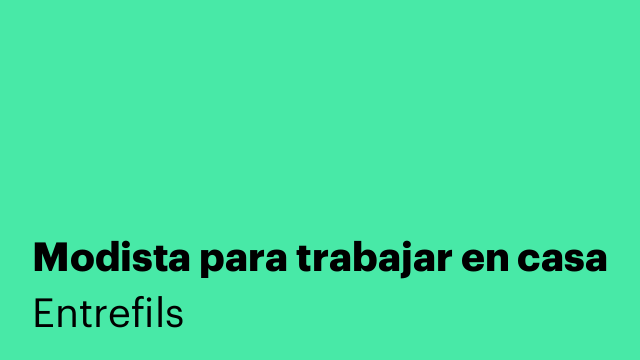 Modista para trabajar en casa