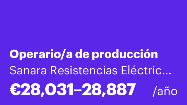 Operario/a de producción