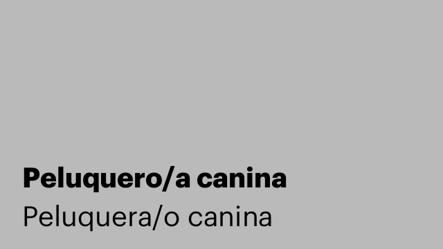 Peluquero/a canina