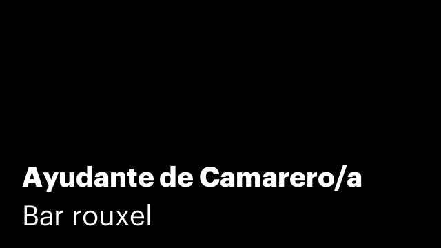 Ayudante de Camarero/a