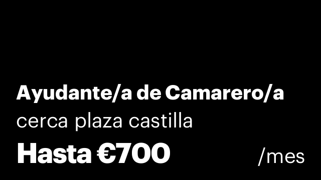 Ayudante/a de Camarero/a