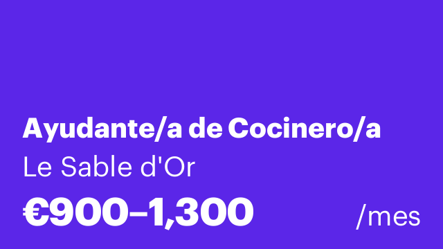 Ayudante/a de Cocinero/a