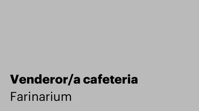 Venderor/a cafeteria