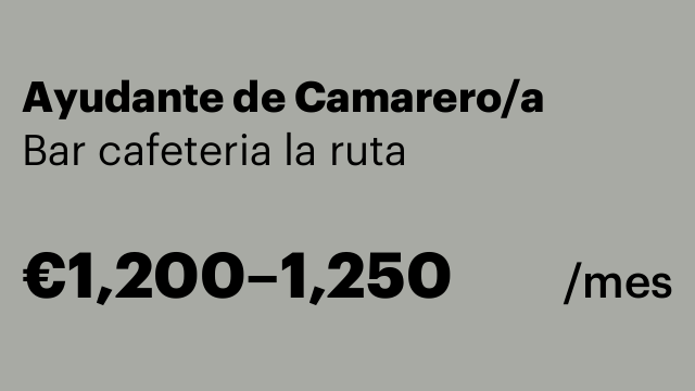 Ayudante de Camarero/a