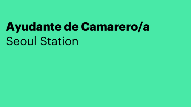 Ayudante de Camarero/a