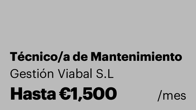 Técnico/a de Mantenimiento