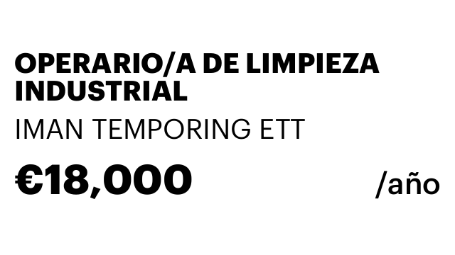 OPERARIO/A DE LIMPIEZA INDUSTRIAL