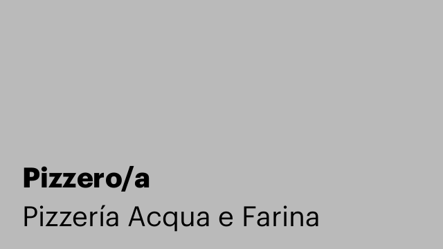 Pizzero/a