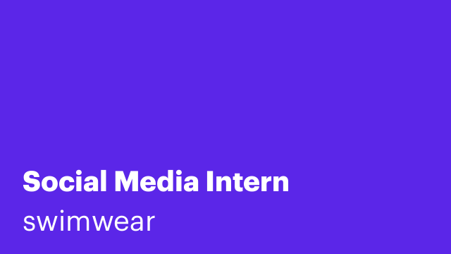 Social Media Intern