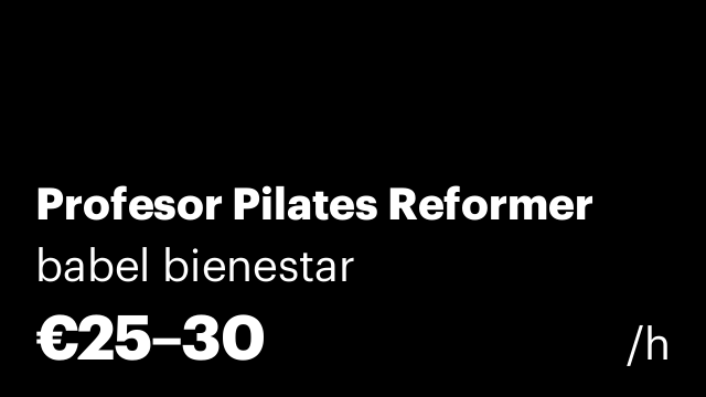 Profesor Pilates Reformer