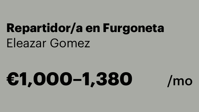 Repartidor/a en Furgoneta