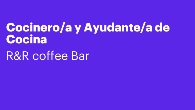 Cocinero/a y Ayudante/a de Cocina