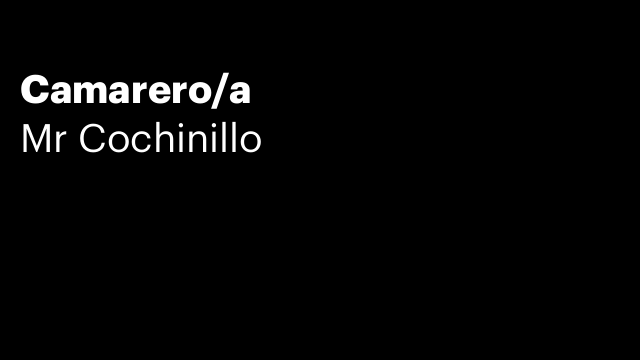 Camarero/a