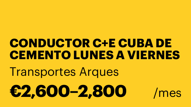 CONDUCTOR C+E CUBA DE CEMENTO LUNES A VIERNES NACIONAL