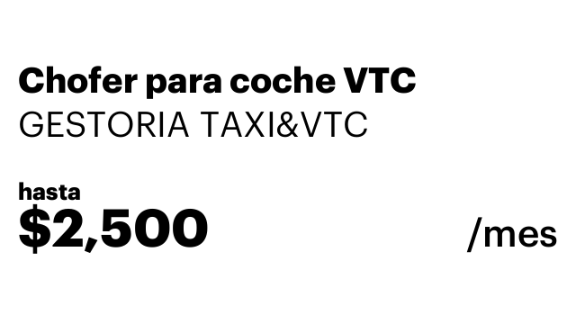 Chofer para coche VTC