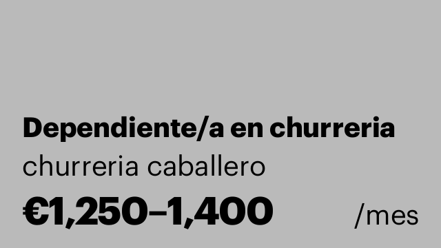 Dependiente/a en churreria