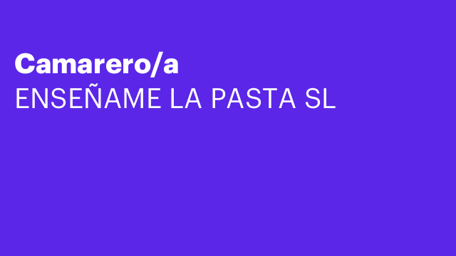 Camarero/a