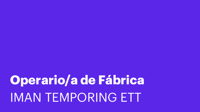 Operario/a de Fábrica
