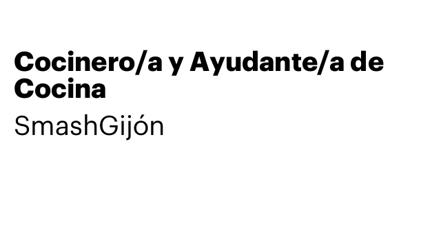 Cocinero/a y Ayudante/a de Cocina
