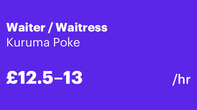 Waiter / Waitress