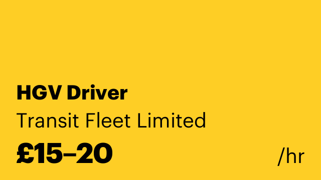 HGV Driver