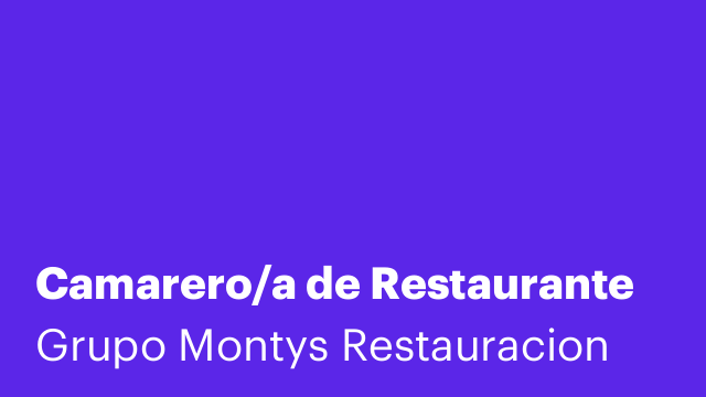 Camarero/a de Restaurante