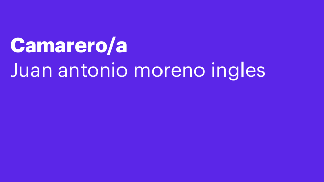 Camarero/a