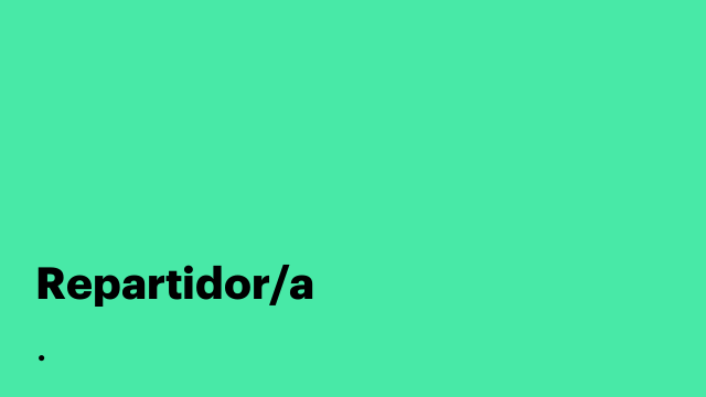 Repartidor/a