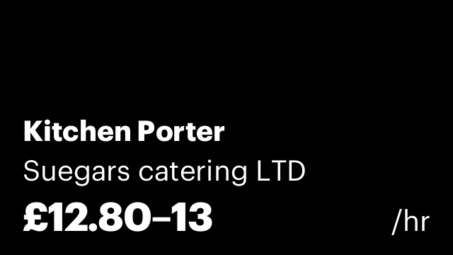 Kitchen Porter