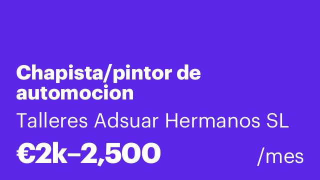 Chapista/pintor de automocion