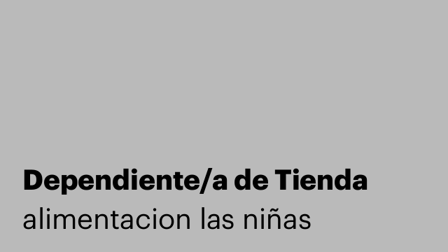 Dependiente/a de Tienda