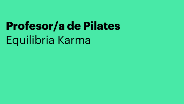 Profesor/a de Pilates