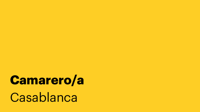 Camarero/a