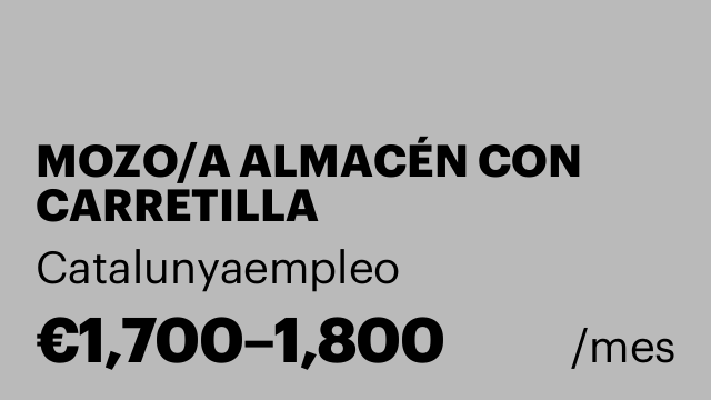 MOZO/A ALMACÉN CON CARRETILLA