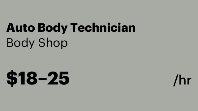 Auto Body Technician
