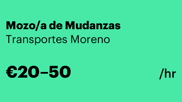 Mozo/a de Mudanzas