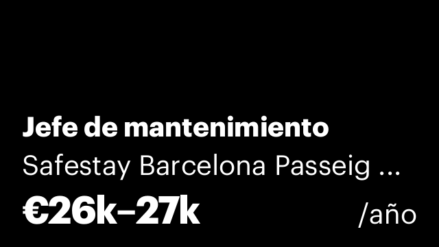 Jefe de mantenimiento