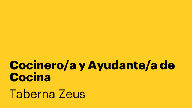 Cocinero/a y Ayudante/a de Cocina